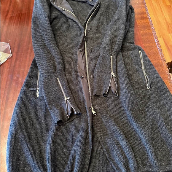 Brunello Cucinelli Dark Gray Cashmere Knit sweater Jacket. Size XS - Picture 4 of 7